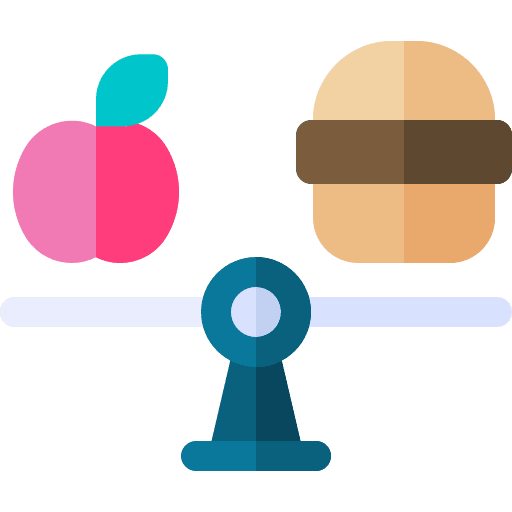 Diet balanced diet scale weight balance icon