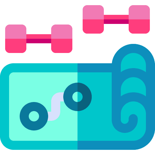 Pilates sport fitness equipment icon