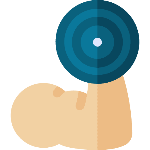 Weightlifting arm training weights icon