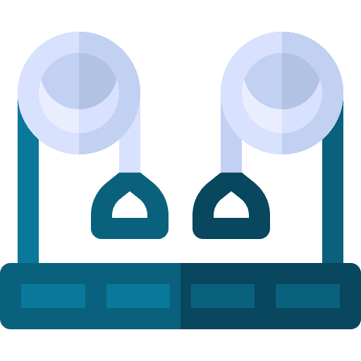 Pilates wellness machine workout icon