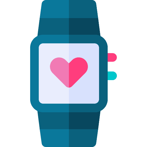 Smartwatch fitness heart technology icon