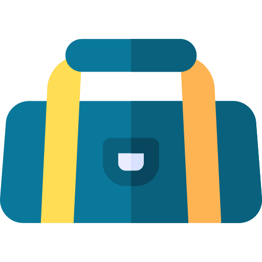 Sport bag baggage sports and competition bag icon