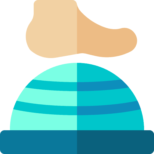 Bosu ball sports and competition excercising yoga icon