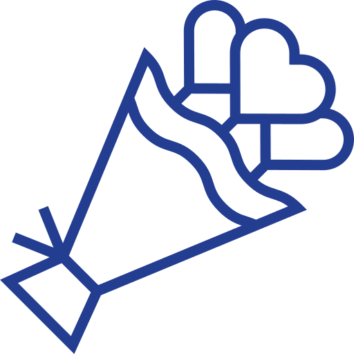 Flower bouquet love heart flower bouquet icon