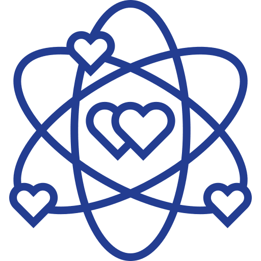 Love atomic heart education icon
