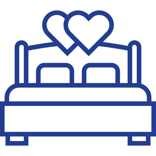 Double bed married double bed bed icon