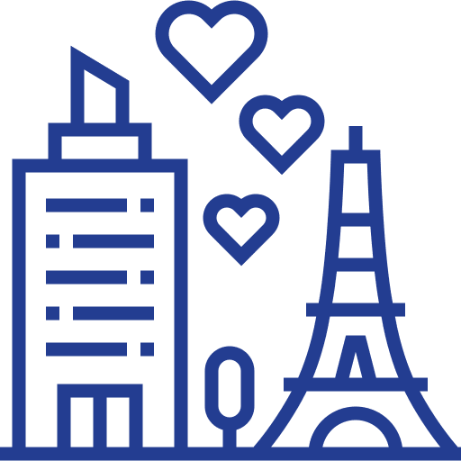 Honeymoon honeymoon heart france icon