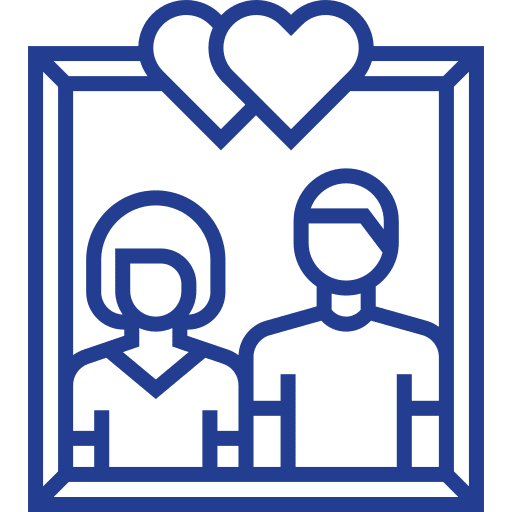 Picture decoration photo frame hearts icon