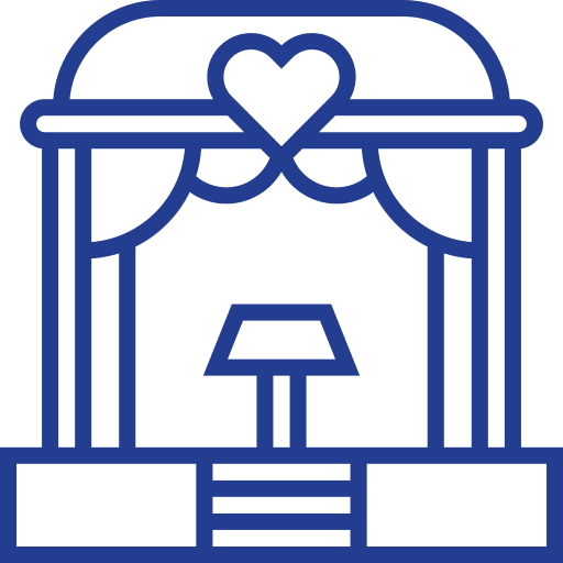 Wedding arch love romance wedding icon