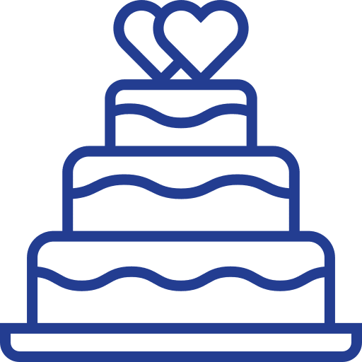 Wedding cake birthday love dessert icon