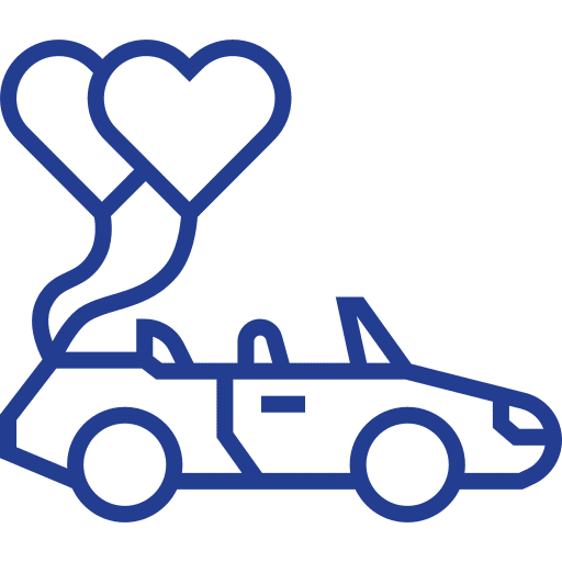 Wedding car vehicle wedding romantic icon