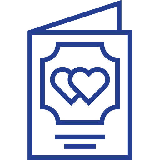 Wedding invitation ceremony heart wedding invitation icon