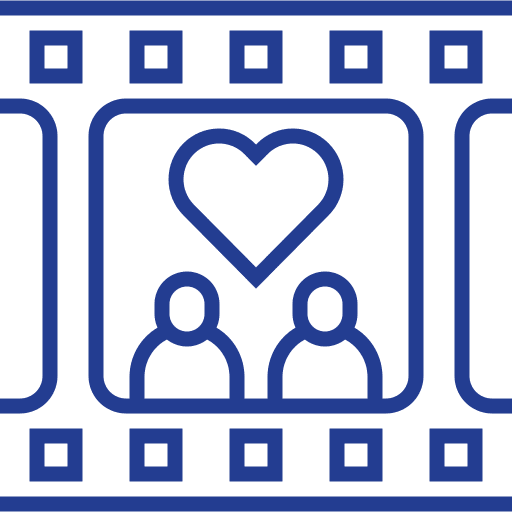 Wedding video heart memories love icon