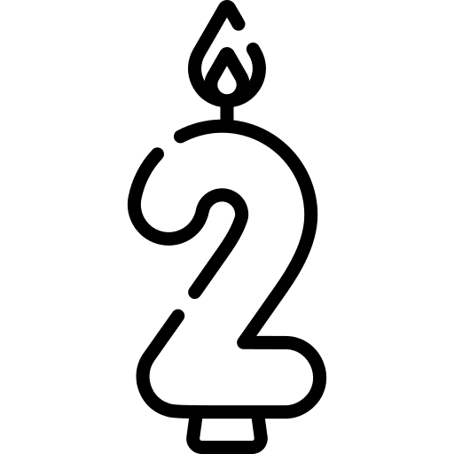 Candle light christmas birthday icon