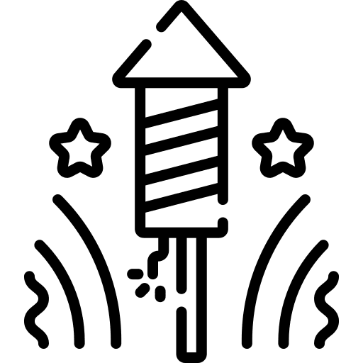 Fireworks fire cracker celebration petard icon