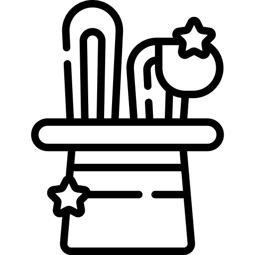 Magic trick magic hat wizard magic trick icon