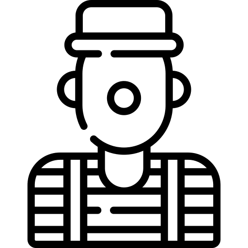 Pantomime people mime pantomime icon