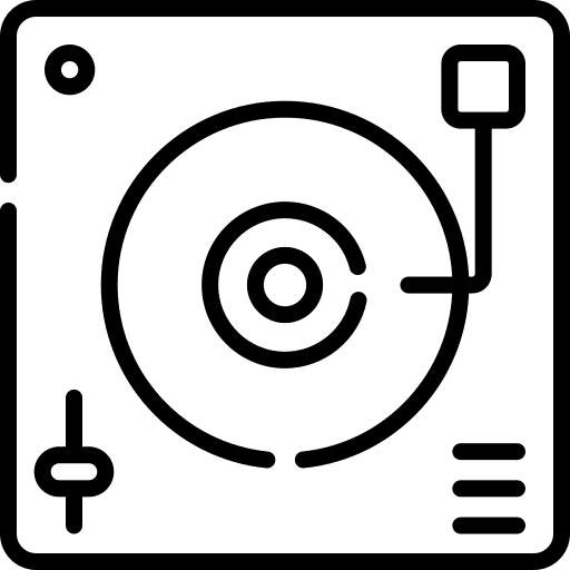 Turntable electronics vinyl vinyl player icon