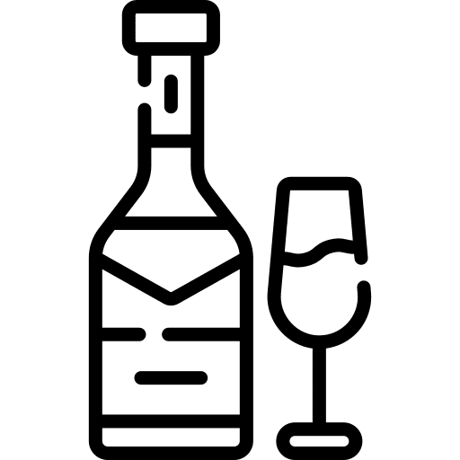 Champagne white wine alcoholic drinks alcohol icon