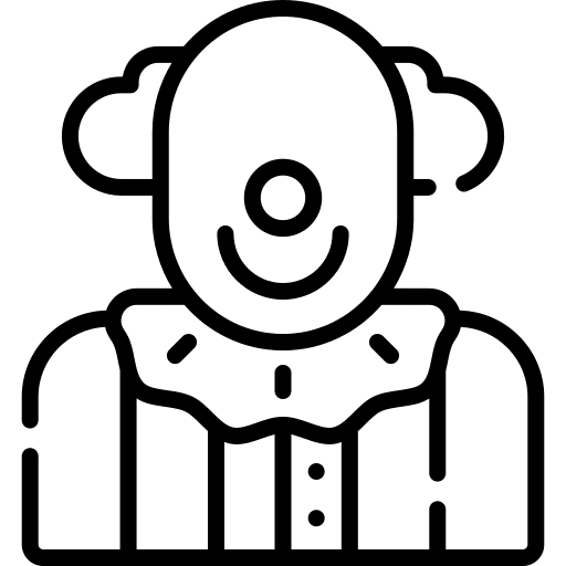 Clown circus costume entertainment icon