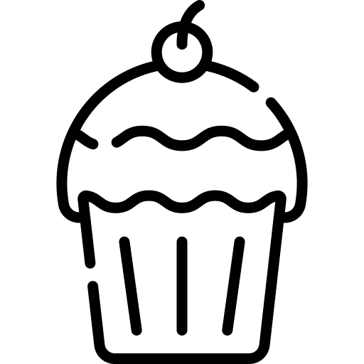 Cupcake muffin food and restaurant dessert icon