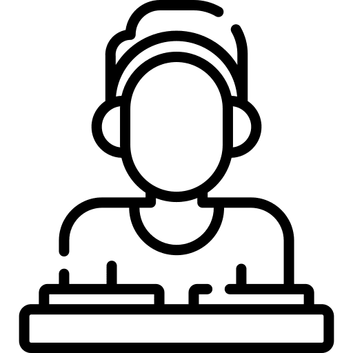 Dj parties disc jockey festival icon