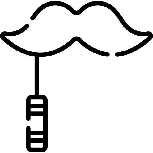 Moustache moustache birthday and party facial hair icon