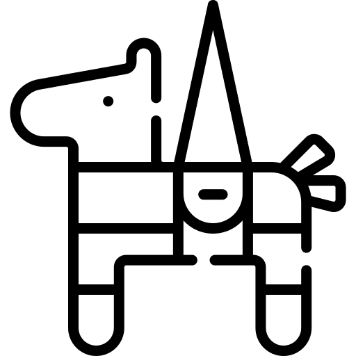 Piñata birthday paper party icon