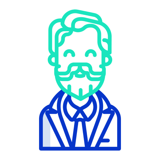 Man avatar suit beard icon
