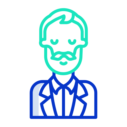 Man man mustache suit icon