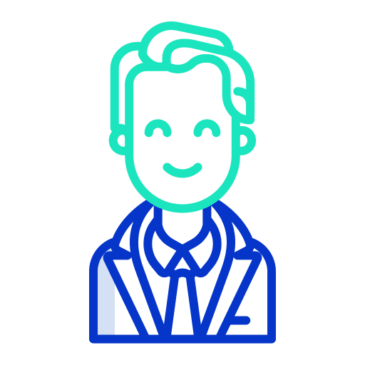 Man suit profile male icon