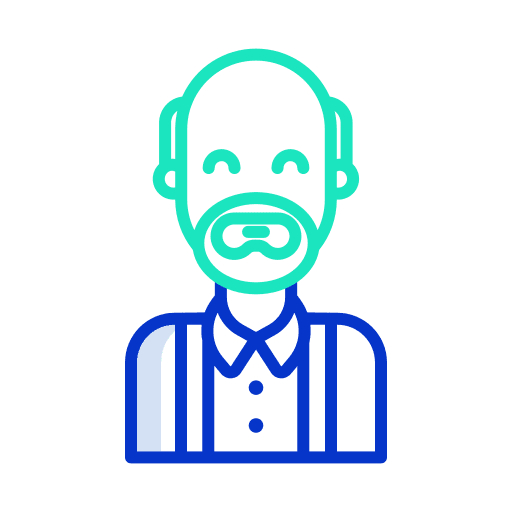 Old man person profile male icon