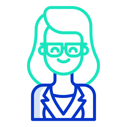 Woman eyeglass profile woman icon