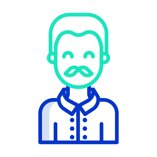 Man moustache person profile icon