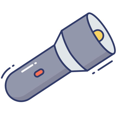 Flashlight camping lantern torch icon