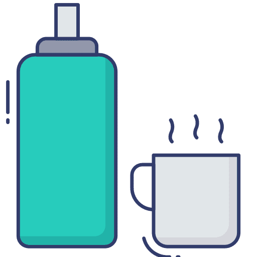 Hot drink thermo mug hot drink icon