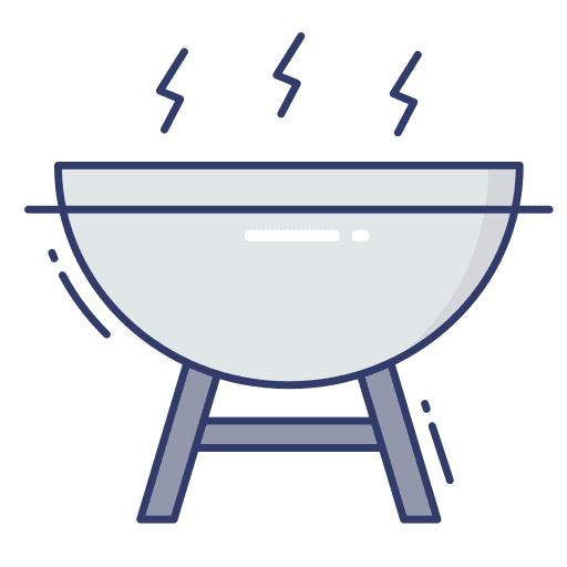 Bbq cooking food and restaurant holidays icon