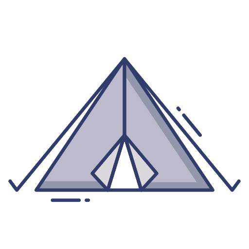 Camping tent hiking miscellaneous adventure icon