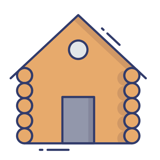 Wooden house cabin real estate buildings icon