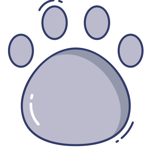 Paw print dog cat pet icon