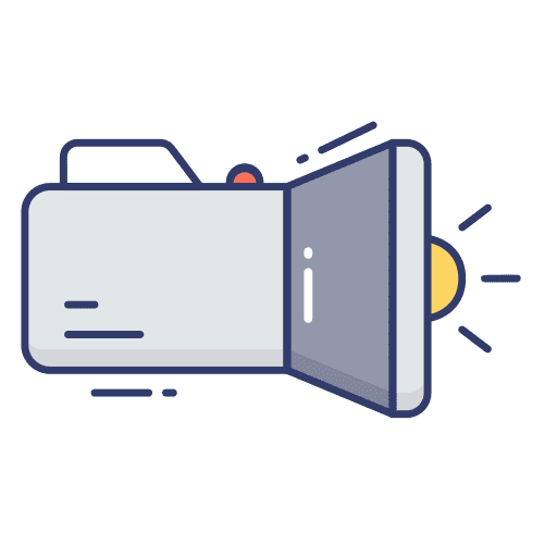 Torch illumination flashlight light icon
