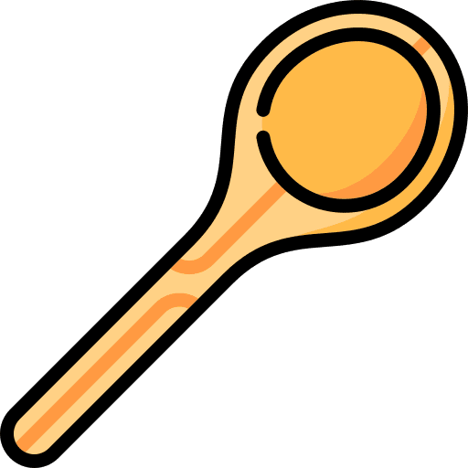 Wooden spoon kitchen pack dipper scoop icon