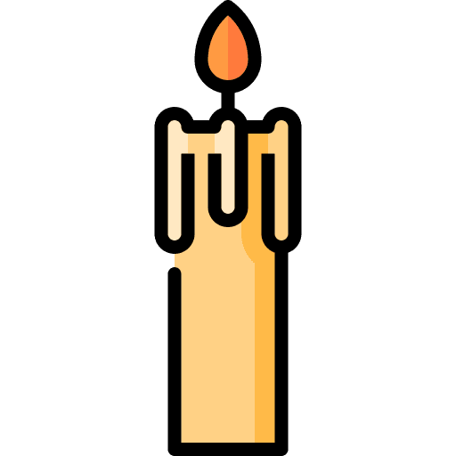 Candle flame burning fire icon