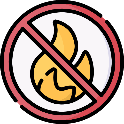 No fire allowed forbidden prohibition no fire icon