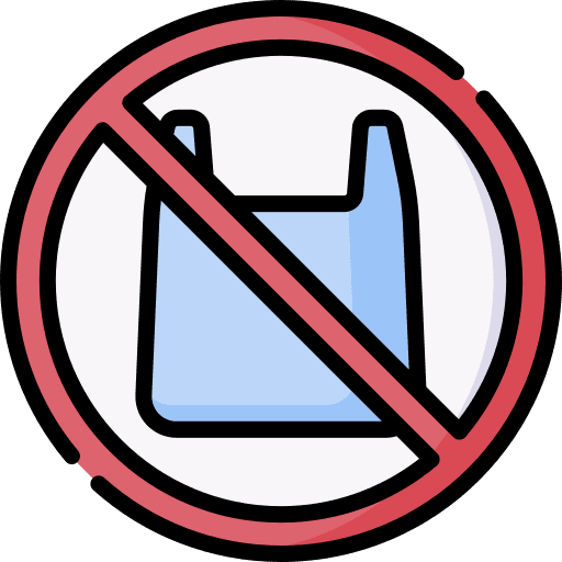 No plastic bags plastic pollution no plastic bags icon