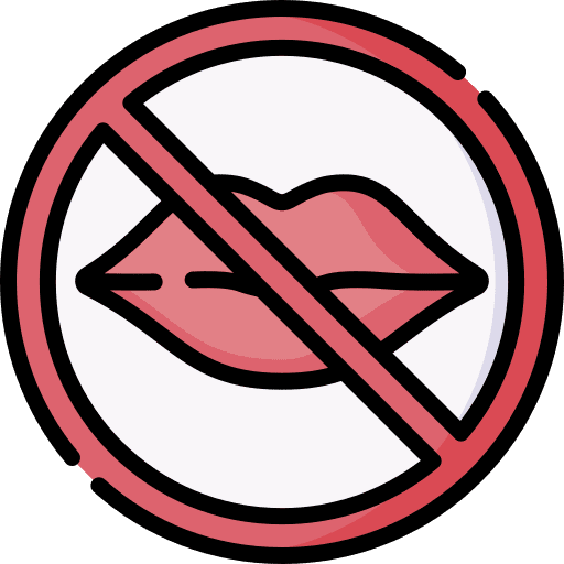 No talking no speak mouth no talking icon