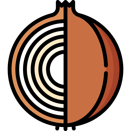 Onion vegan food and restaurant diet icon