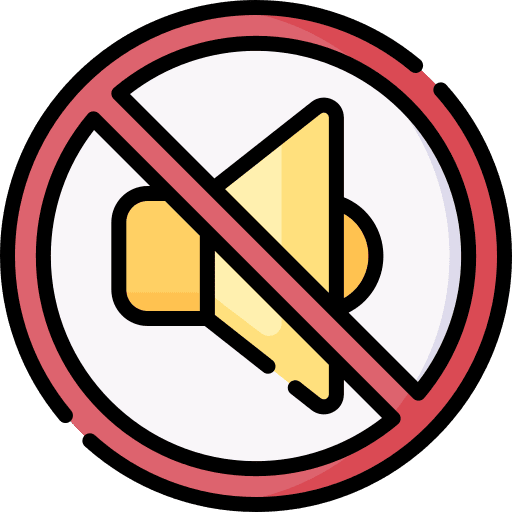 Silence speaker mute not allowed icon
