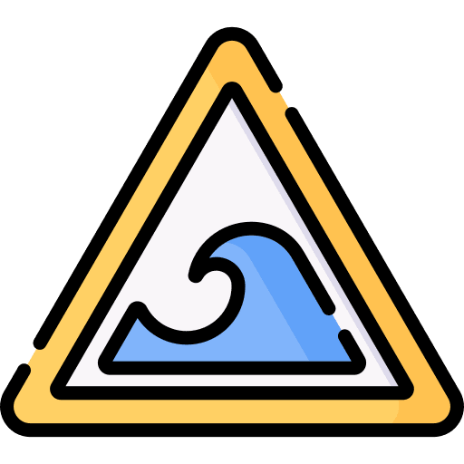 Dangerous flood dangerous waves icon
