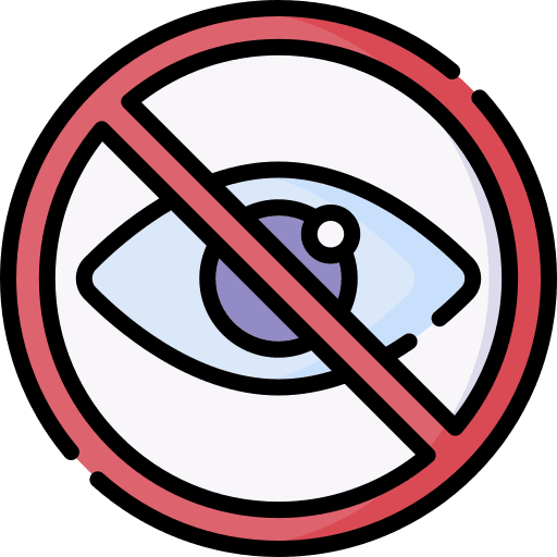 Eye prohibited not allowed eye icon
